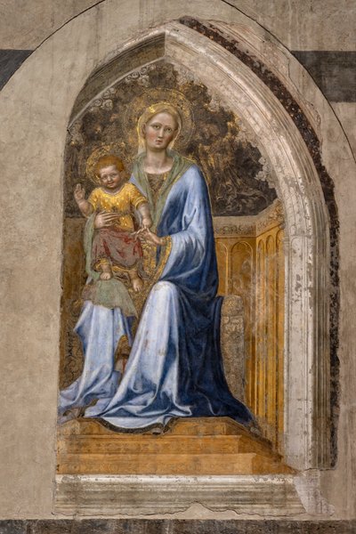 The Interior: Enthroned Madonna with Child and Angels, by Gentile da Fabriano by Gentile da Fabriano