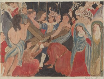 Station of the Cross No. 6: Veronica Renders Service to Jesus by Geoffrey Holt