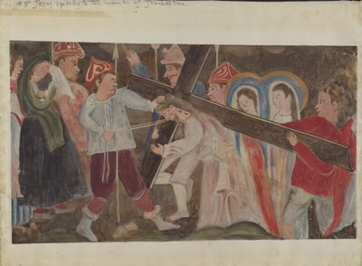 Stations of the Cross No. 8: Jesus Speaks to the Women of Jerusalem by Geoffrey Holt