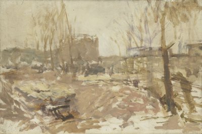 Building site on De Clercqstraat by Georg-Hendrik Breitner