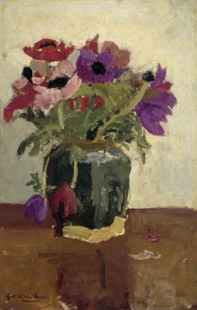 Ginger Pot with Anemones by Georg-Hendrik Breitner