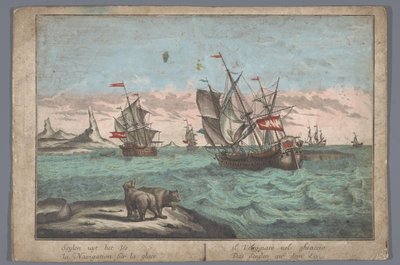 View of the Sailing of Ships on the Ice Sea by Georg Balthasar Probst (possibly)