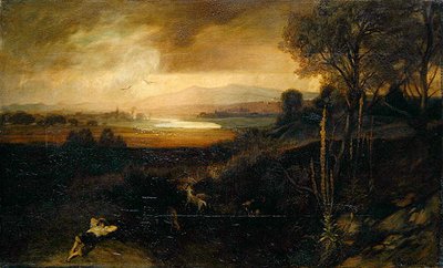 A Main River Landscape before a Thunderstorm by Georg Cornicelius