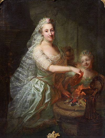 Portrait of Magdalene Charlotte von Olthoff as a Priestess of Sacrifice by Georg David Matthieu