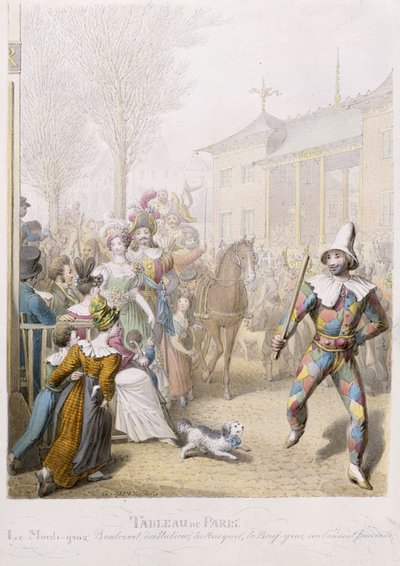 Mardi-Gras, Boulevard des Italiens by Georg Emanuel Opitz