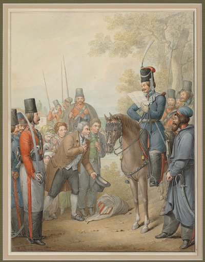 Russian Cossacks and a Supplicant by Georg Emanuel Opitz