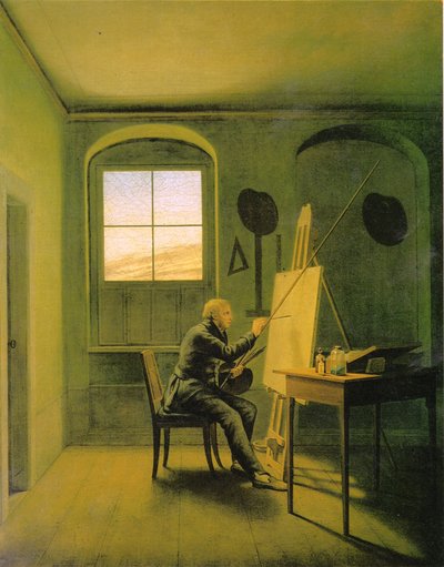 Caspar David Friedrich in the Studio by Georg Friedrich Kersting