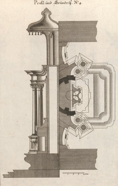 Floorplan and Side View of an Altar, Plate d 2 from 