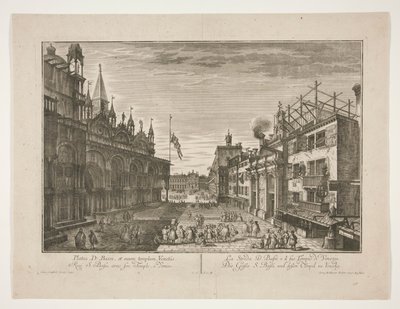 The Street Saint Bassi and its Temple in Venice by Georg Gottfried Winckler