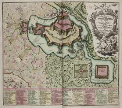 Allegorical Map of the Siege of the Castle of Love by Georg Matthäus Seutter