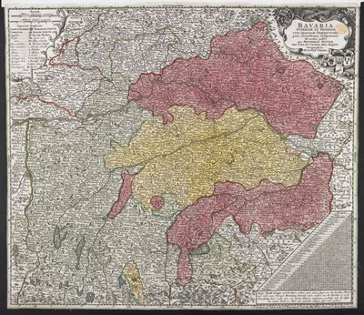 Map of Bavaria, c.1757 by Georg Matthäus Seutter