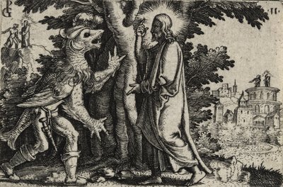 Christ Tempted by the Devil in the Desert by Georg Pencz