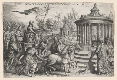 The Triumph of Chastity on Love, from the Triumphs of Petrarch by Georg Pencz