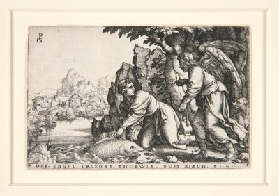 Tobit and the Angel, pl. 5 from the series The Story of Tobit by Georg Pencz