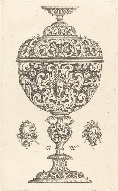 Goblet Decorated with a Masque with Open Mouth by Georg Wechter I