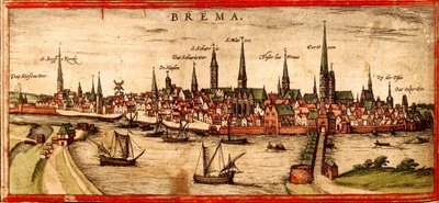 Bremen by Georg and Hogenberg Franz (1535 90) Braun