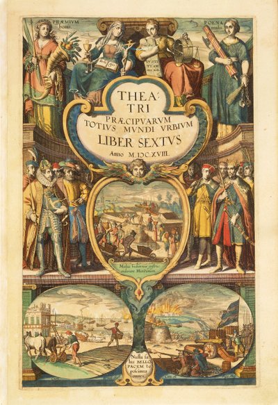 Frontispiece of Volume VI from Civitates Orbis Terrarum by Georg Braun and Hogenberg Franz