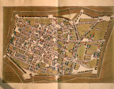 Lucca (engraving) by Georg Braun and Hogenberg Franz