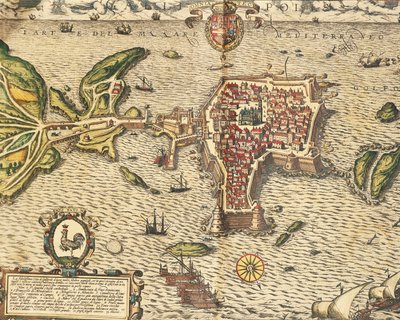 Map of Gallipoli from Civitates Orbis Terrarum by Georg Braun and Hogenberg Franz