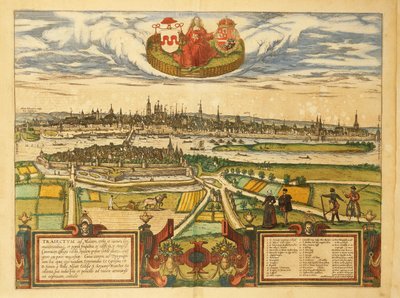 Map of Maastricht from Civitates Orbis Terrarum by Georg Braun by Georg Braun and Hogenberg Franz