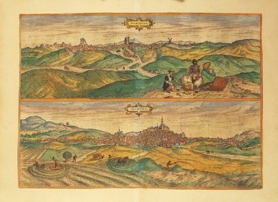 Map of Marchena and Osuna from Civitates Orbis Terrarum by Georg Braun and Hogenberg Franz