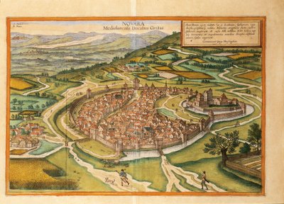 Novara from Civitates Orbis Terrarum by Georg Braun and Hogenberg Franz