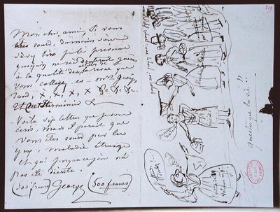Letter from George Sand to Francois Buloz, Editor of the 