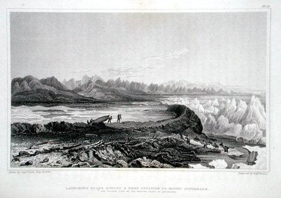 Launching Boats across a Reef opposite to Mount Conybeare by George (after) Back