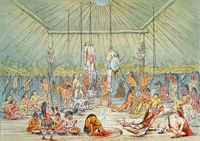 Mandan Ceremony by George (after) Catlin