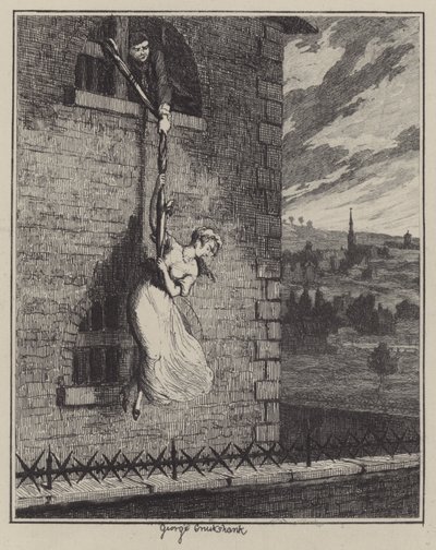 Illustration for Jack Sheppard by George (after) Cruikshank