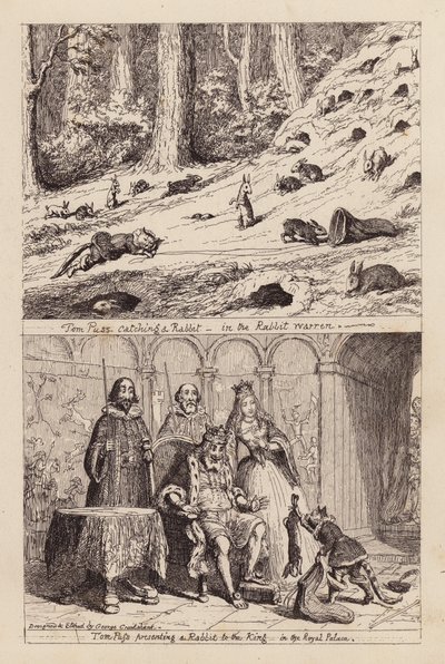Puss In Boots by George (after) Cruikshank