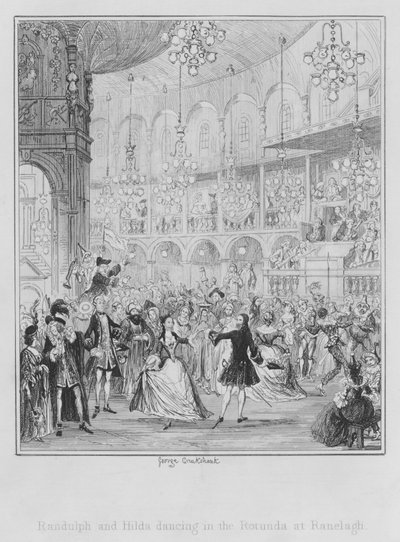 Randulph and Hilda dancing in the Rotunda at Ranelagh by George (after) Cruikshank
