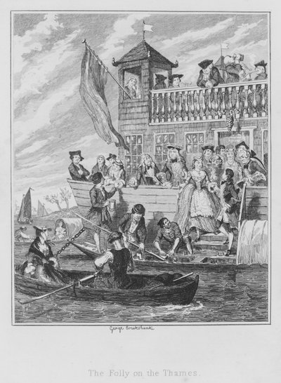 The Folly on the Thames by George (after) Cruikshank