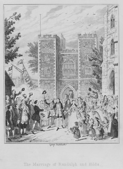 The Marriage of Randulph and Hilda by George (after) Cruikshank