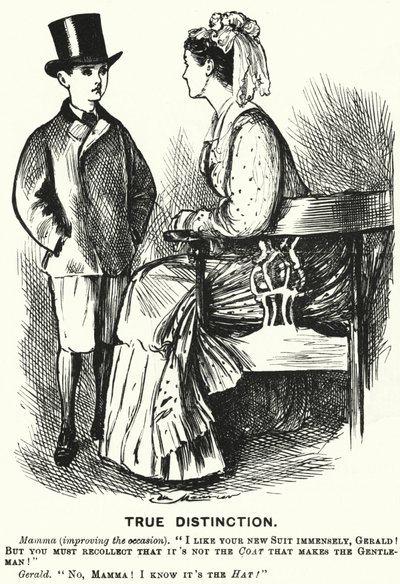 Punch cartoon: True Distinction (engraving) by George (after) Du Maurier