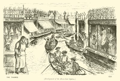 The Thames (development of the house-boat system) by George (after) Du Maurier