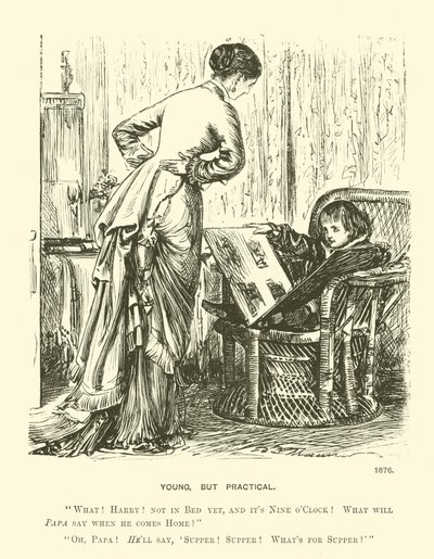 Young, but Practical by George (after) Du Maurier
