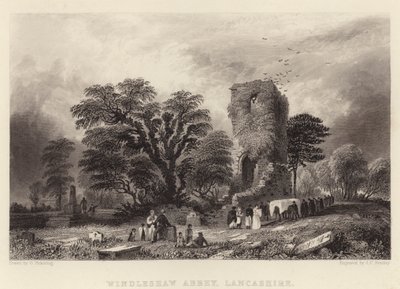 Windleshaw Abbey, Lancashire by George (after) Pickering