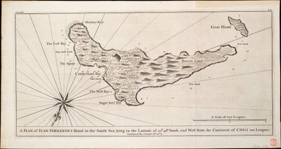 A Plan of Juan Fernandez Island in the South Sea, c.1750 by George Anson