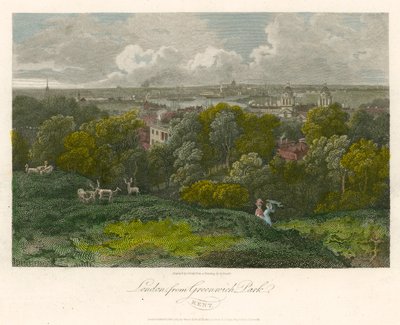 London from Greenwich Park, Kent by George Arnald