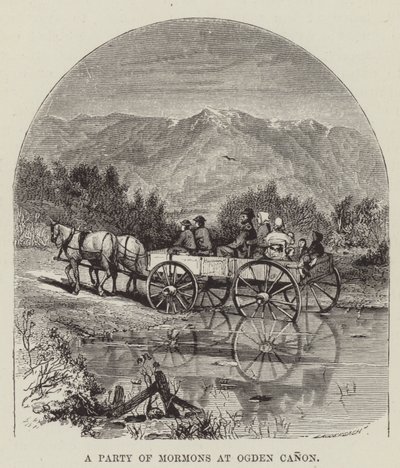 A Party of Mormons at Ogden Canyon by George Augustus Sala