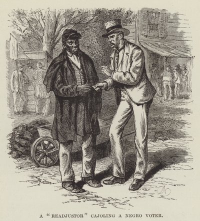 A Readjustor Cajoling a Negro Voter by George Augustus Sala