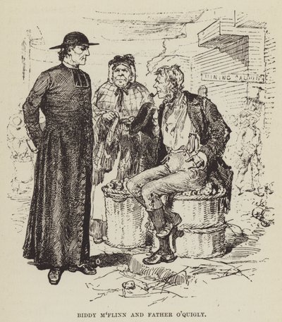 Biddy MFlinn and Father OQuigly by George Augustus Sala