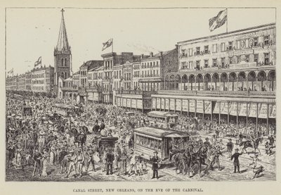 Canal Street, New Orleans, on the Eve of the Carnival by George Augustus Sala