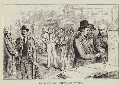 Hall of an American Hotel by George Augustus Sala