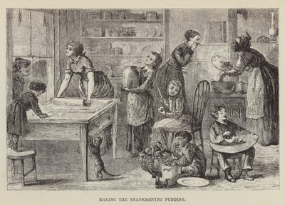 Making the Thanksgiving Pudding by George Augustus Sala