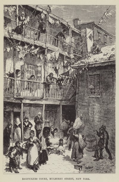 Ragpickers Court, Mulberry Street, New York by George Augustus Sala