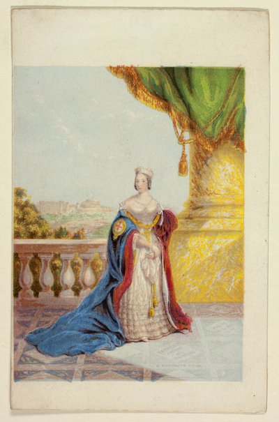 Her Majesty Queen Victoria, also called The De la Rue Queen by George Baxter