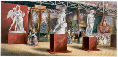 Sculptures - Interior View of the Great Exhibition by George Baxter