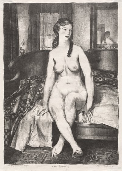 Morning, Nude on Bed, Second Stone by George Bellows
